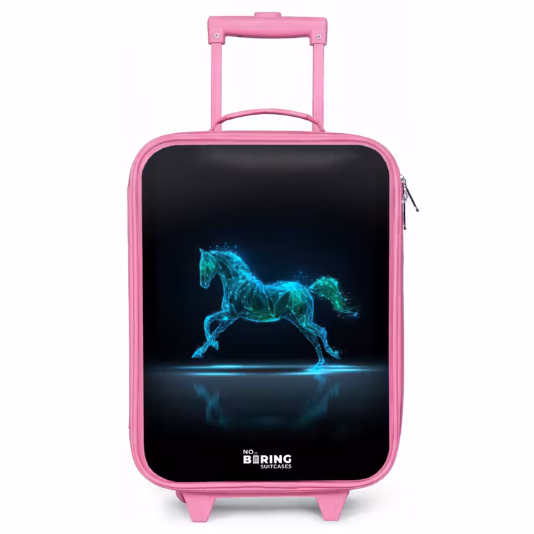 Children's suitcase - Pink - Futuristic galloping horse — 1