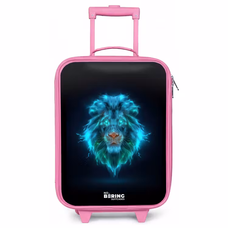 Children's suitcase - Pink - Luminous lion — 1