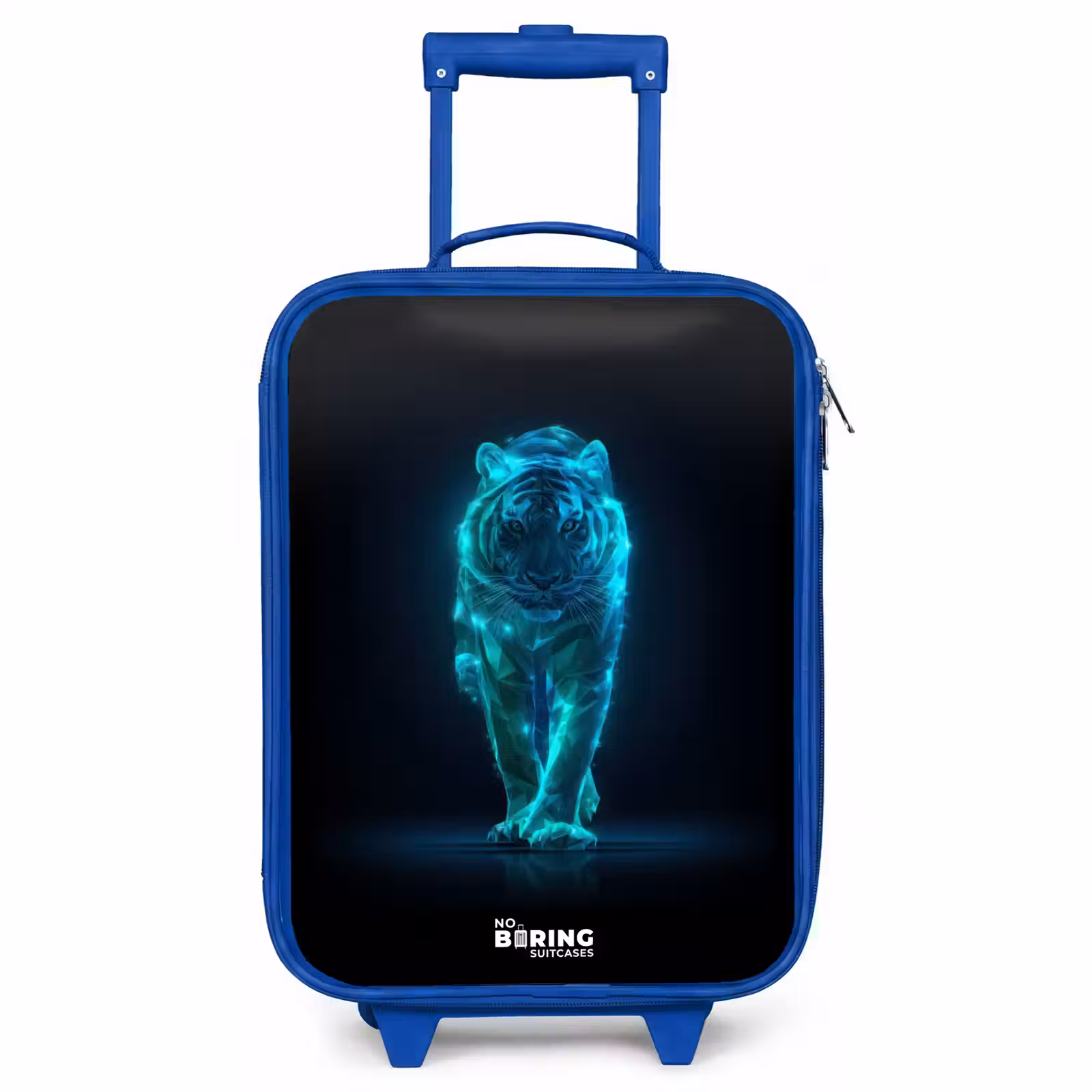Children's suitcase - Blue - Glowing tiger in motion — 1