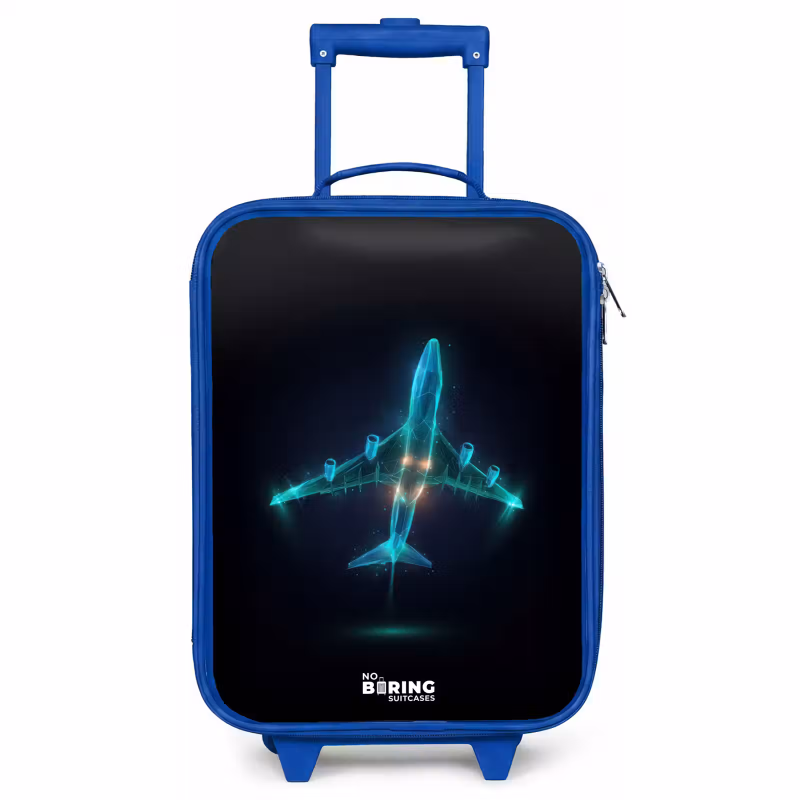 Children's suitcase - Blue - Luminous airplane — 1
