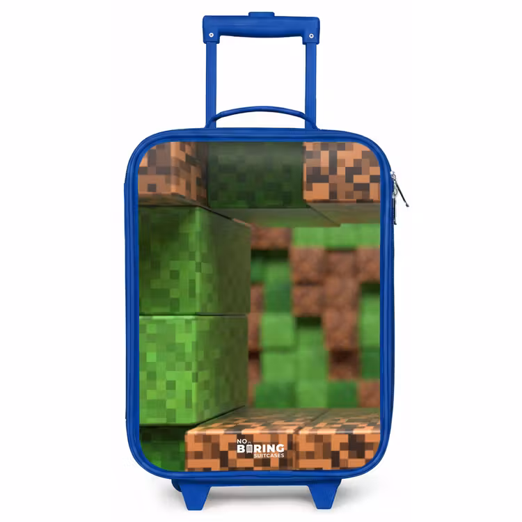 Children's suitcase - Blue - Close-up with pixelated blocks — 1