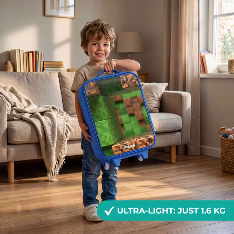 Children's suitcase - Blue - Close-up with pixelated blocks — 3