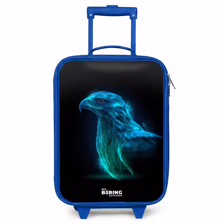 Children's suitcase - Blue - Digital eagle in profile — 1