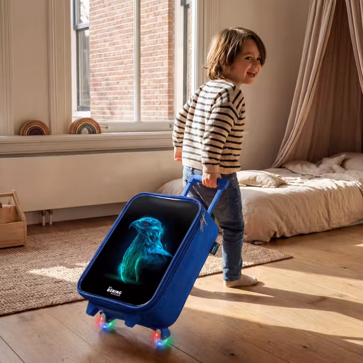 Children's suitcase - Blue - Digital eagle in profile — 2