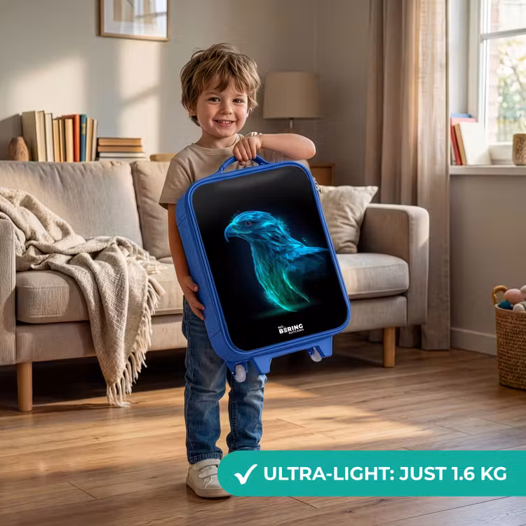 Children's suitcase - Blue - Digital eagle in profile — 3