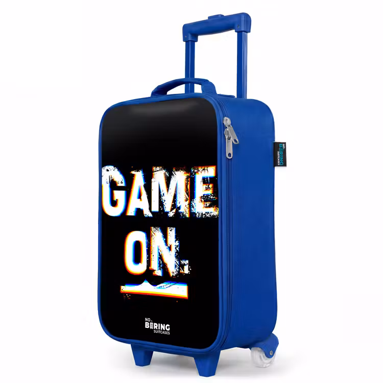 Children's suitcase - Blue - Game on in black and white — 5