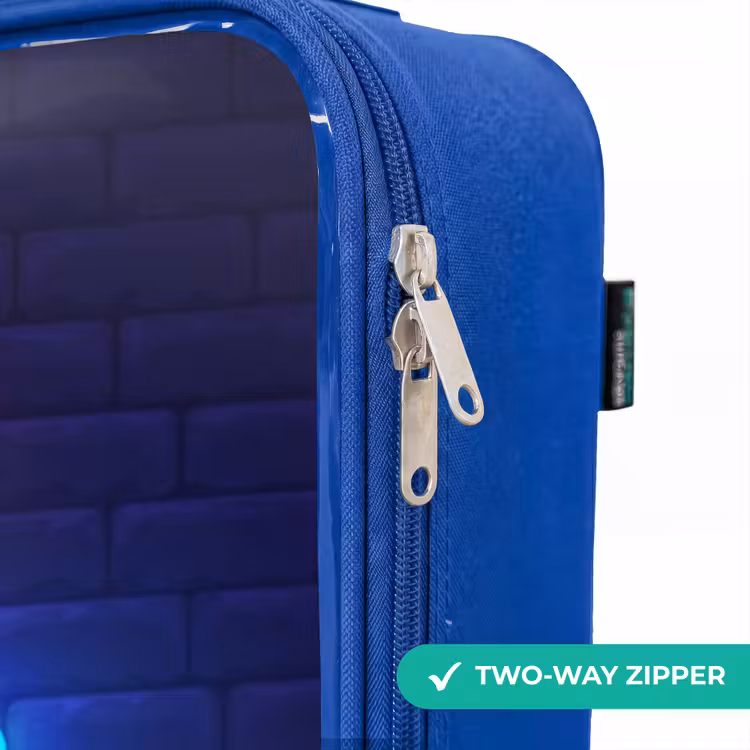 Children's suitcase - Blue - Neon letters on a brick wall — 6