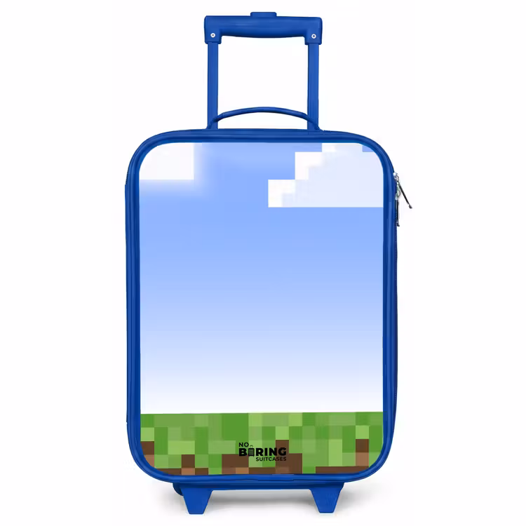 Children's suitcase - Blue - Pixel world — 1