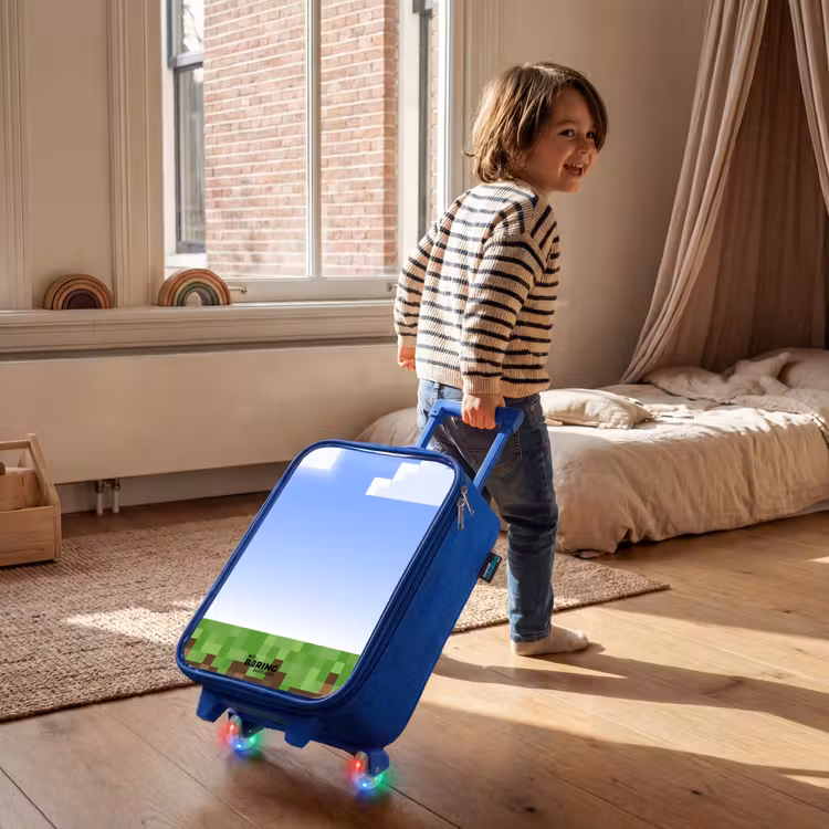 Children's suitcase - Blue - Pixel world — 2