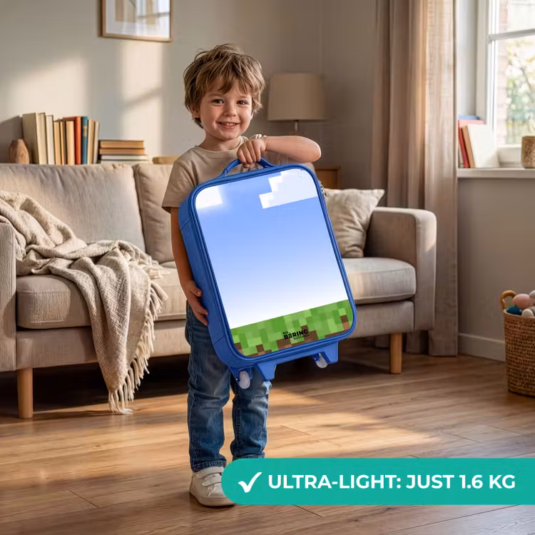 Children's suitcase - Blue - Pixel world — 3