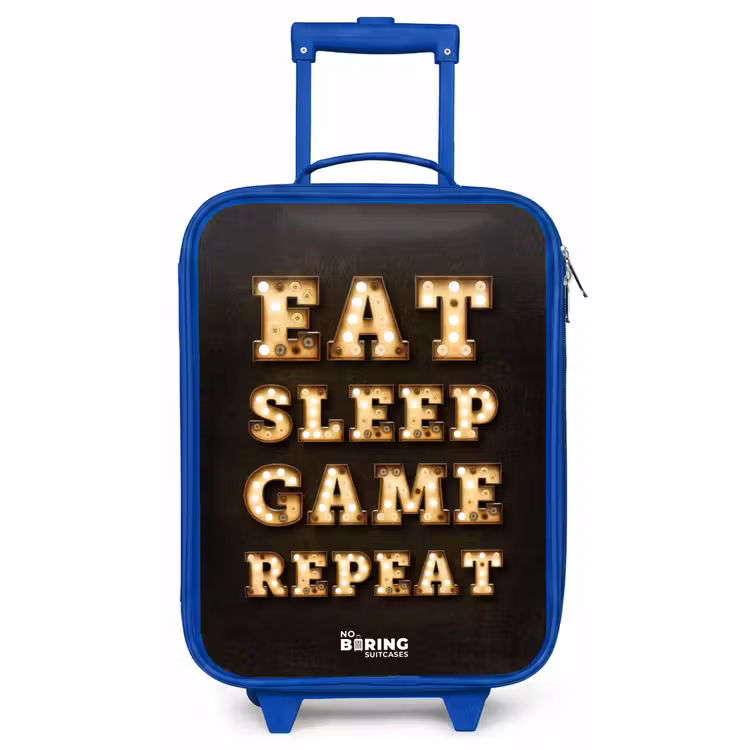 Children's suitcase - Blue - Qoute with light — 1