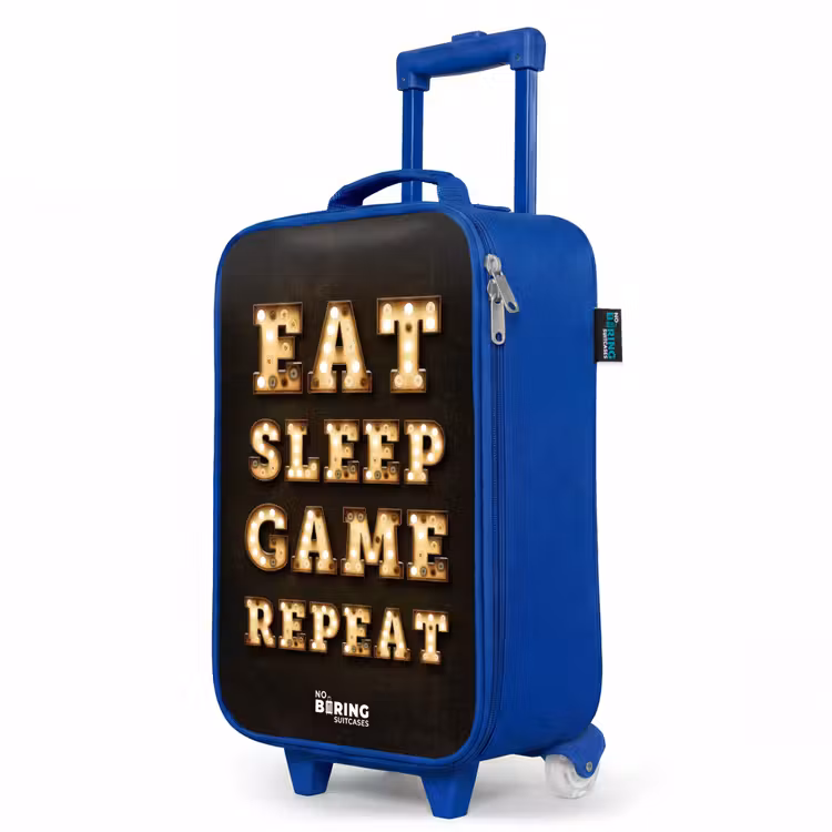 Children's suitcase - Blue - Qoute with light — 5