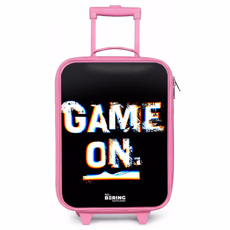 Children's suitcase - Pink - Game on in black and white — 1