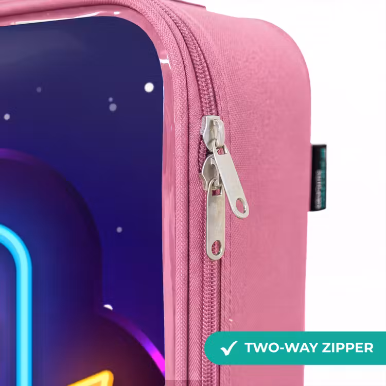 Children's suitcase - Pink - Neon illustration with a controller — 4