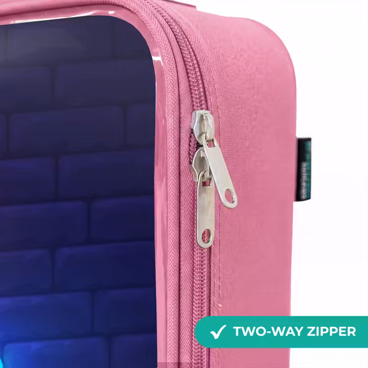 Children's suitcase - Pink - Neon letters on a brick wall — 4