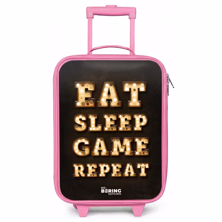 Children's suitcase - Pink - Qoute with light — 1