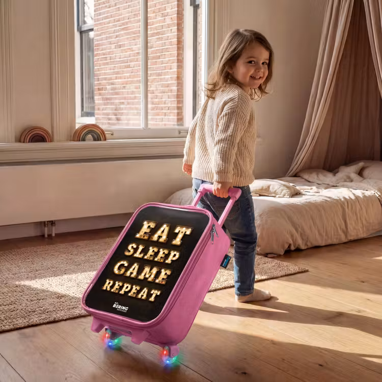 Children's suitcase - Pink - Qoute with light — 2