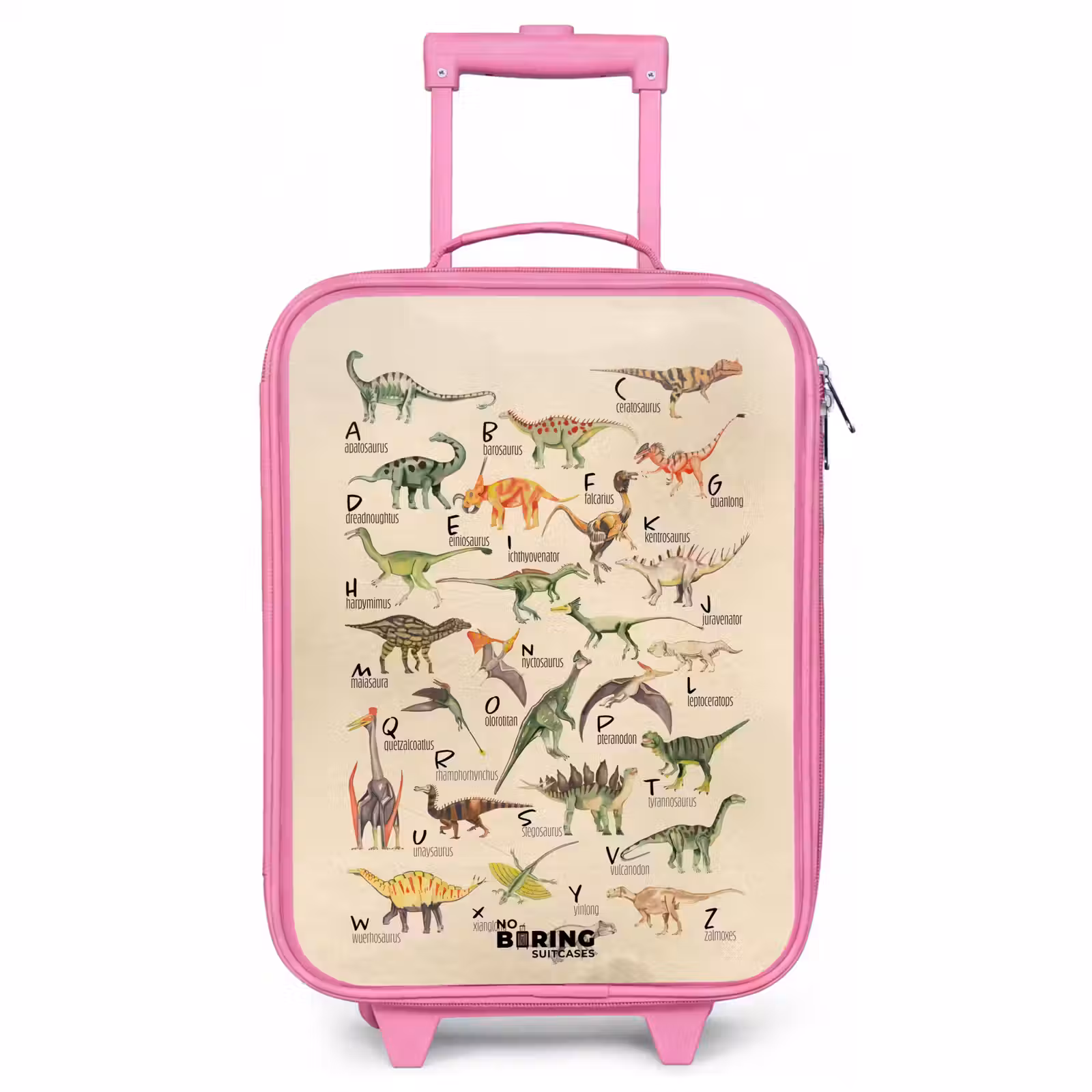 Children's suitcase - Pink - Dino alphabet — 1