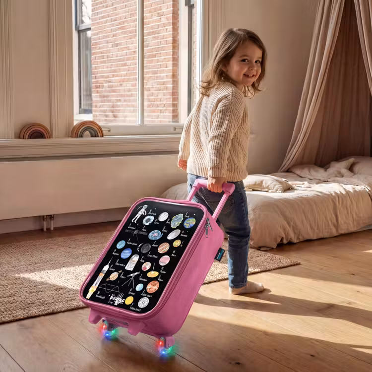 Children's suitcase - Pink - Alphabet in space theme — 2