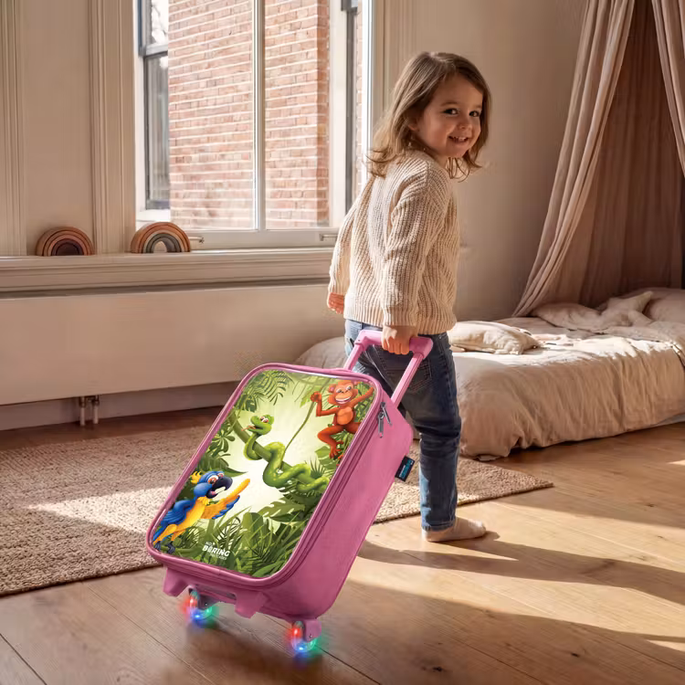 Children's suitcase - Pink - Animals in the jungle — 2