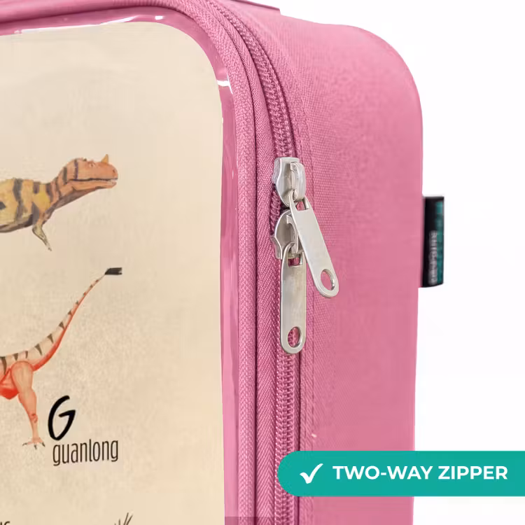 Children's suitcase - Pink - Dino alphabet — 4
