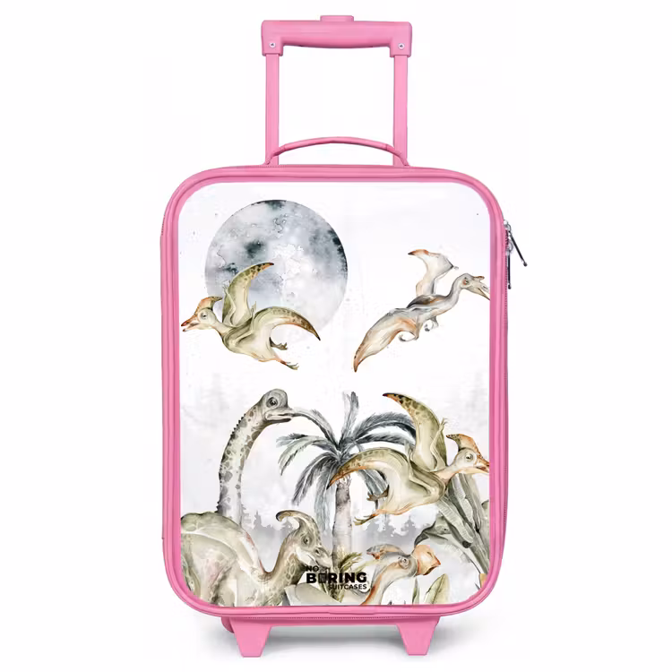 Children's suitcase - Pink - Dinos in the jungle — 1