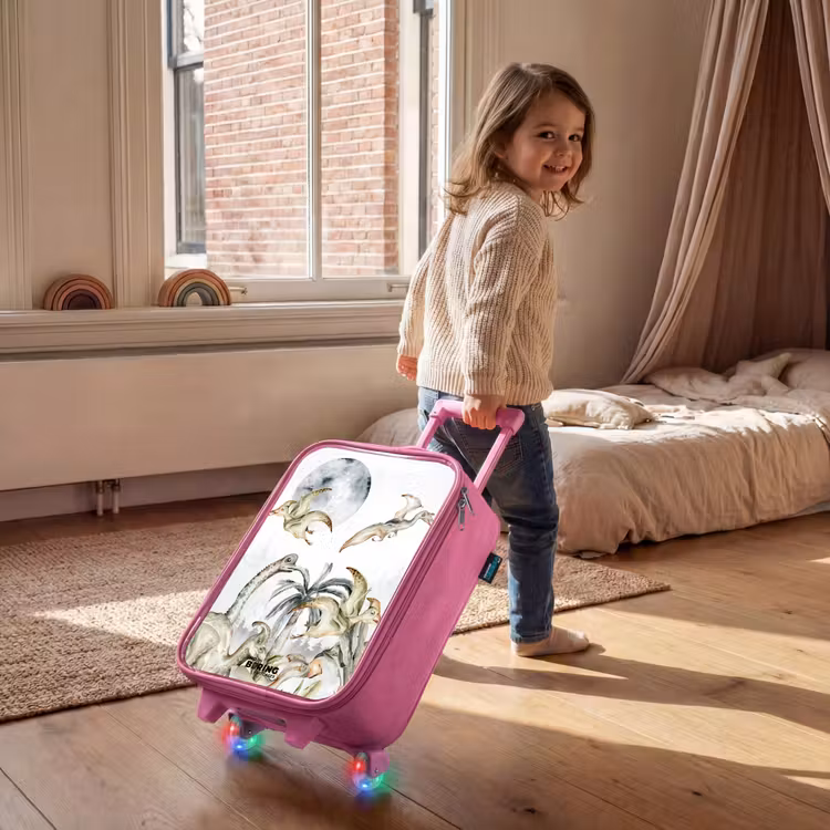 Children's suitcase - Pink - Dinos in the jungle — 2