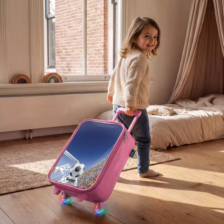 Children's suitcase - Pink - Goalkeeper stopping a soccer ball — 2