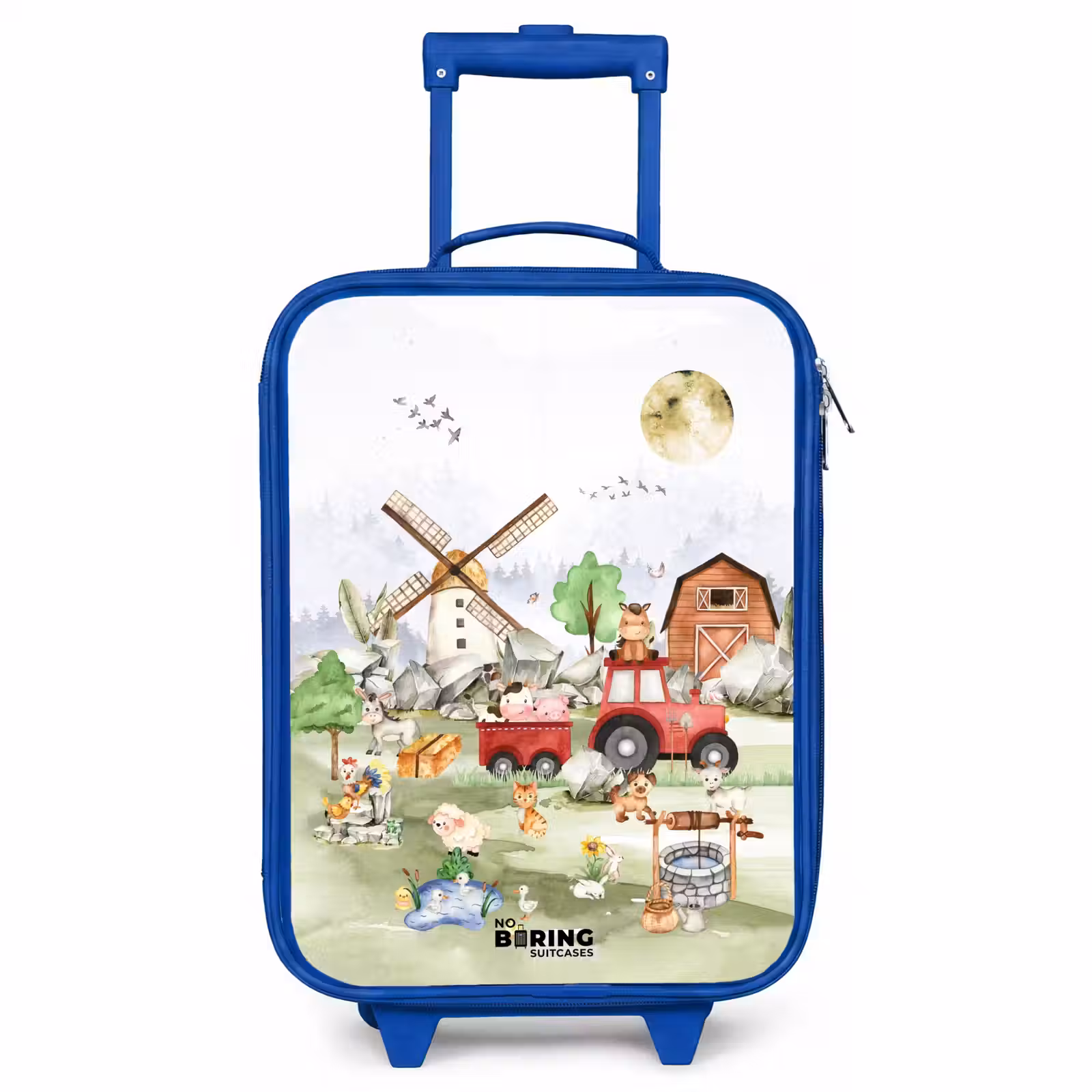 Children's suitcase - Blue - animals on a farm — 1
