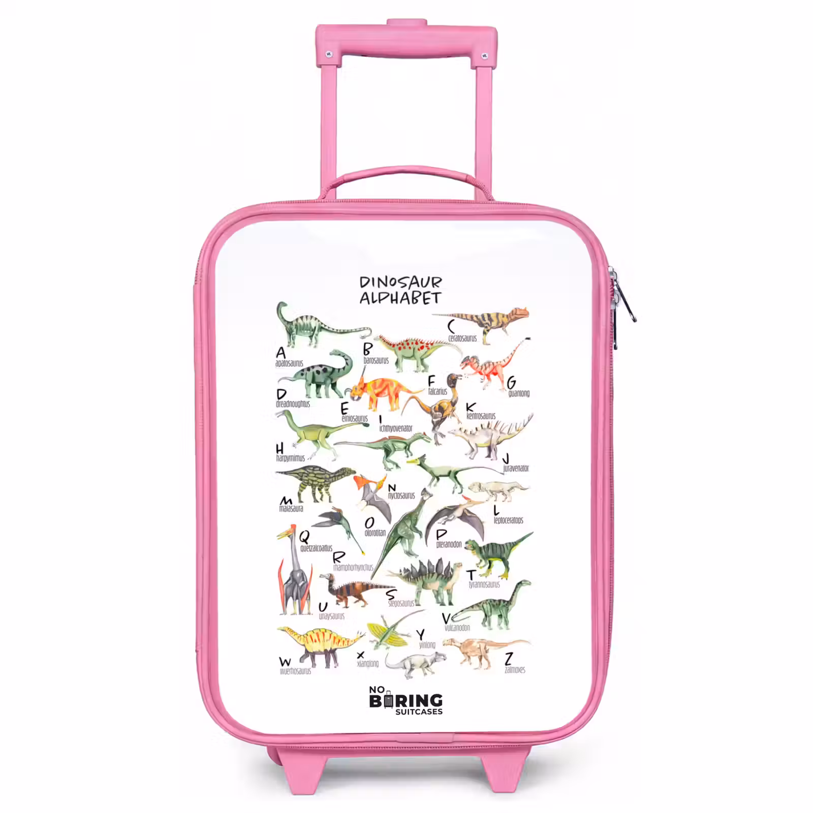 Children's suitcase - Pink - Alphabet of dinosaurs — 1