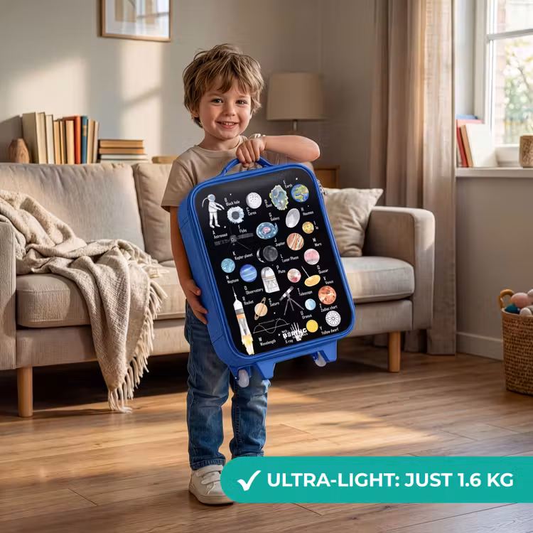 Children's suitcase - Blue - Alphabet in space theme — 3