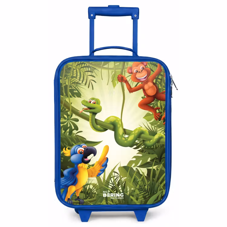 Children's suitcase - Blue - Animals in the jungle — 1