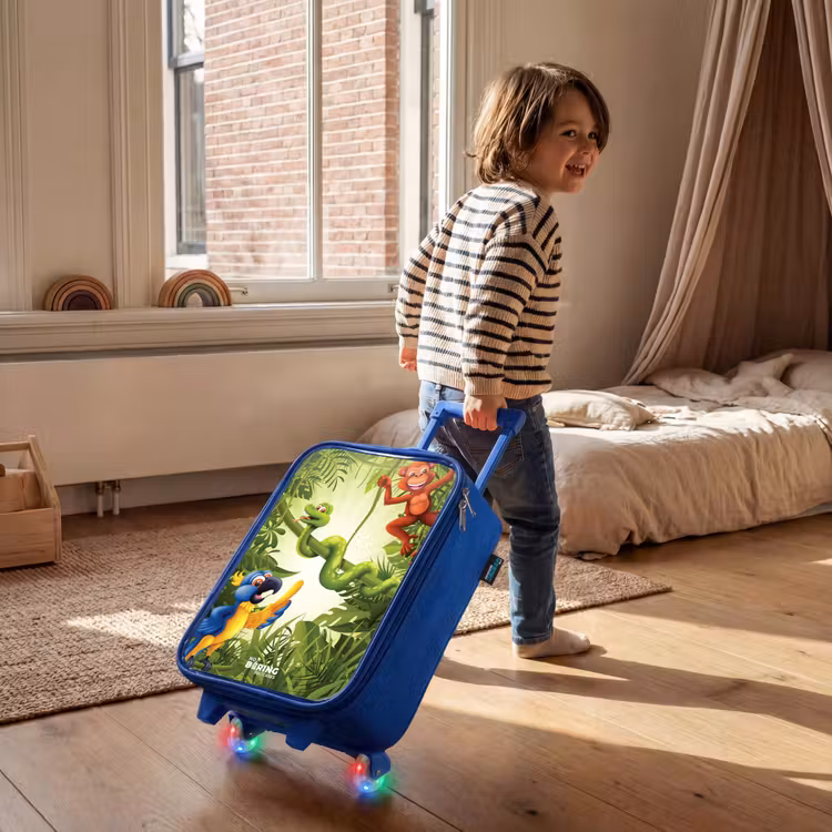 Children's suitcase - Blue - Animals in the jungle — 2