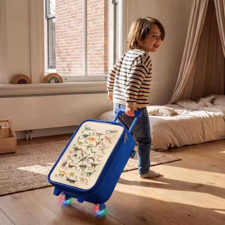 Children's suitcase - Blue - Dino alphabet — 2