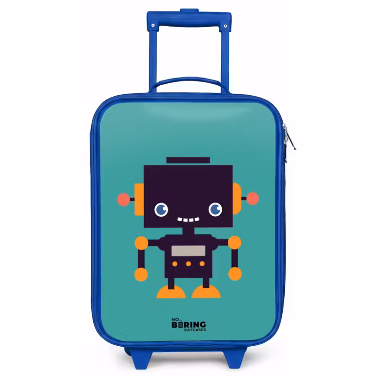 Children's suitcase - Blue - Green robot — 1