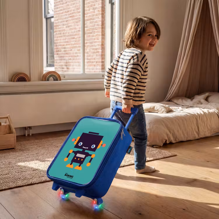 Children's suitcase - Blue - Green robot — 2