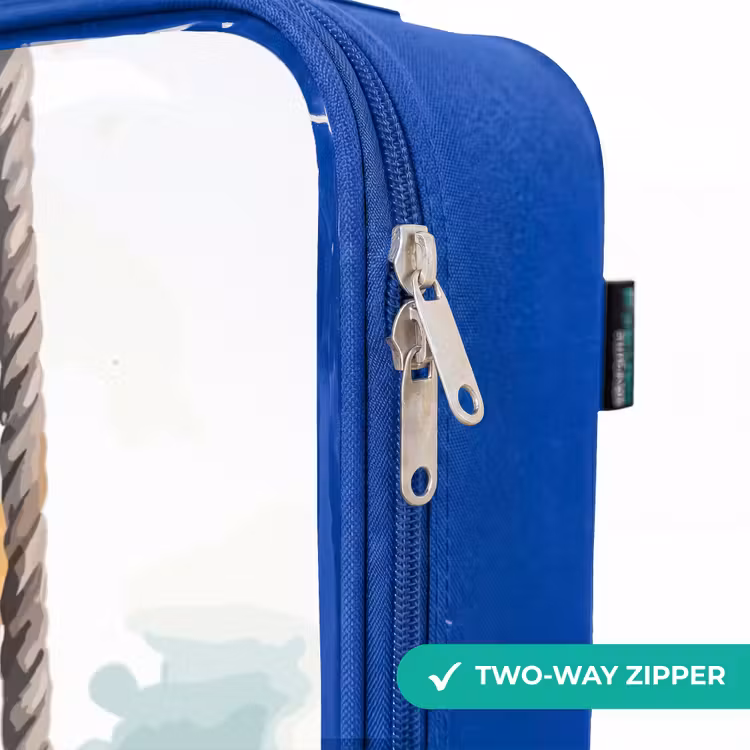 Children's suitcase - Blue - Lion cub with swing illustration — 6