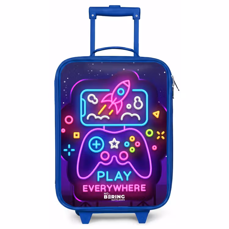 Children's suitcase - Blue - Neon sign with controller — 1