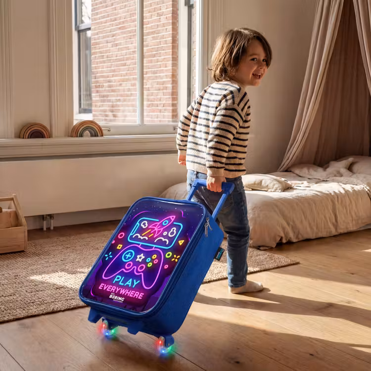 Children's suitcase - Blue - Neon sign with controller — 2