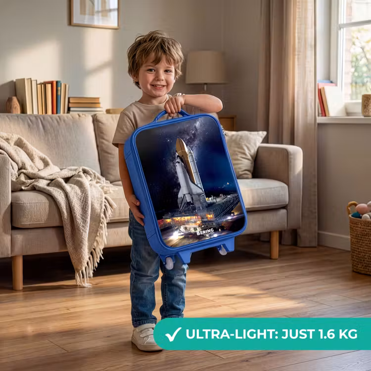 Children's suitcase - Blue - Space shuttle that can take off — 3