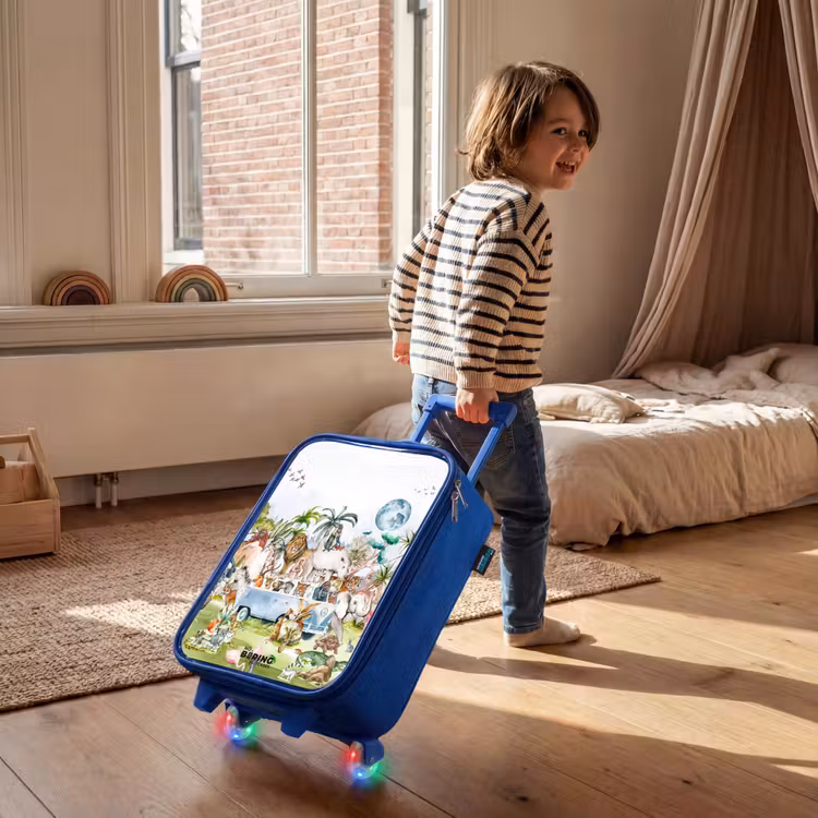 Children's suitcase - Blue - Van with all the animals — 2