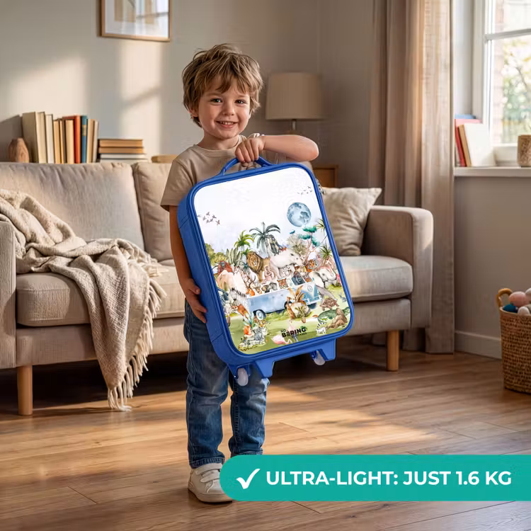 Children's suitcase - Blue - Van with all the animals — 3
