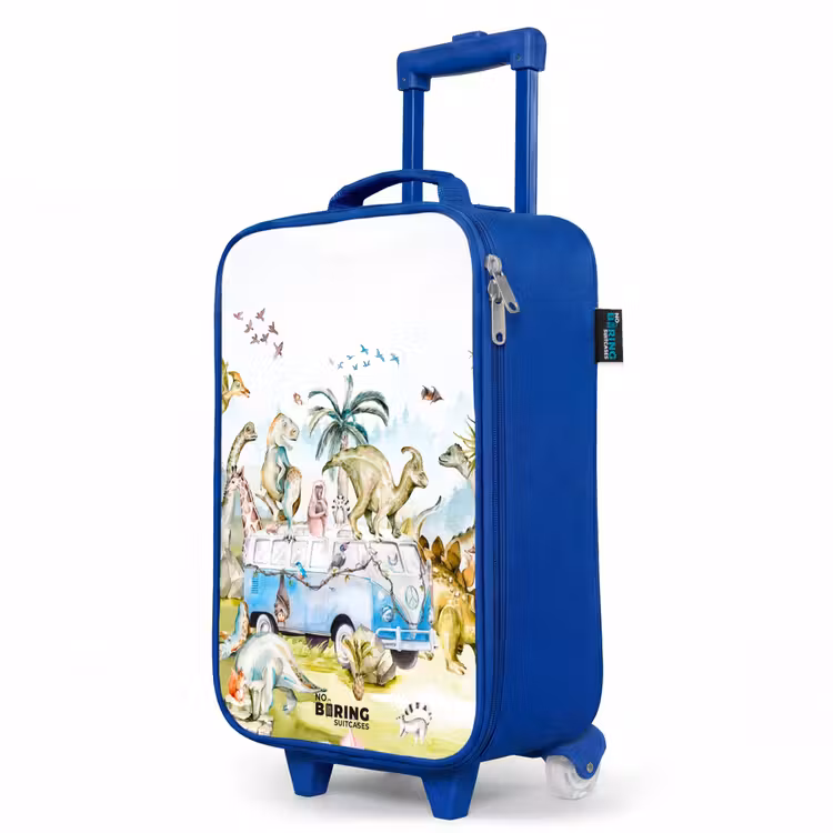 Children's suitcase - Blue - Van with dinos — 5