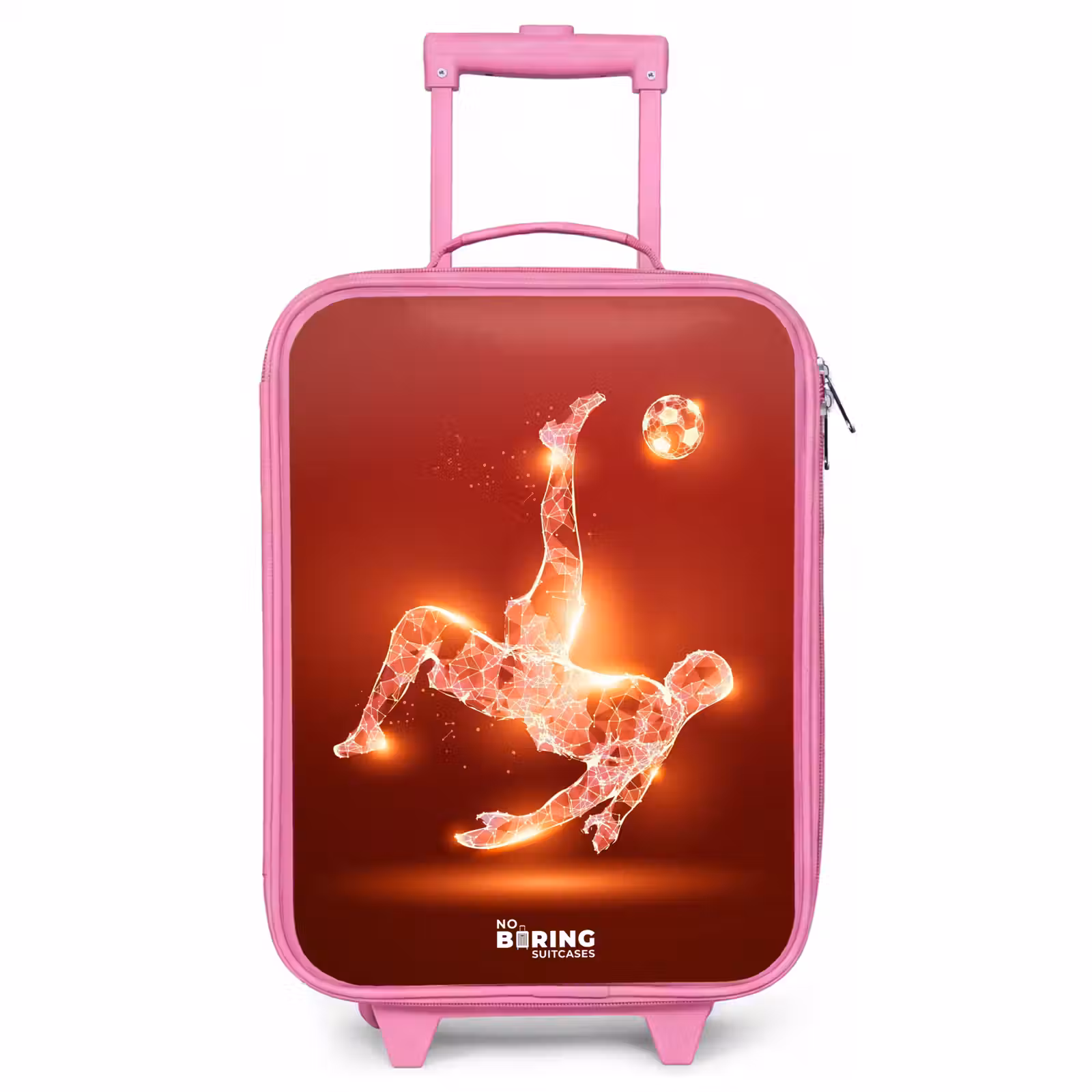 Children's suitcase - Pink - Red glowing soccer player in action — 1