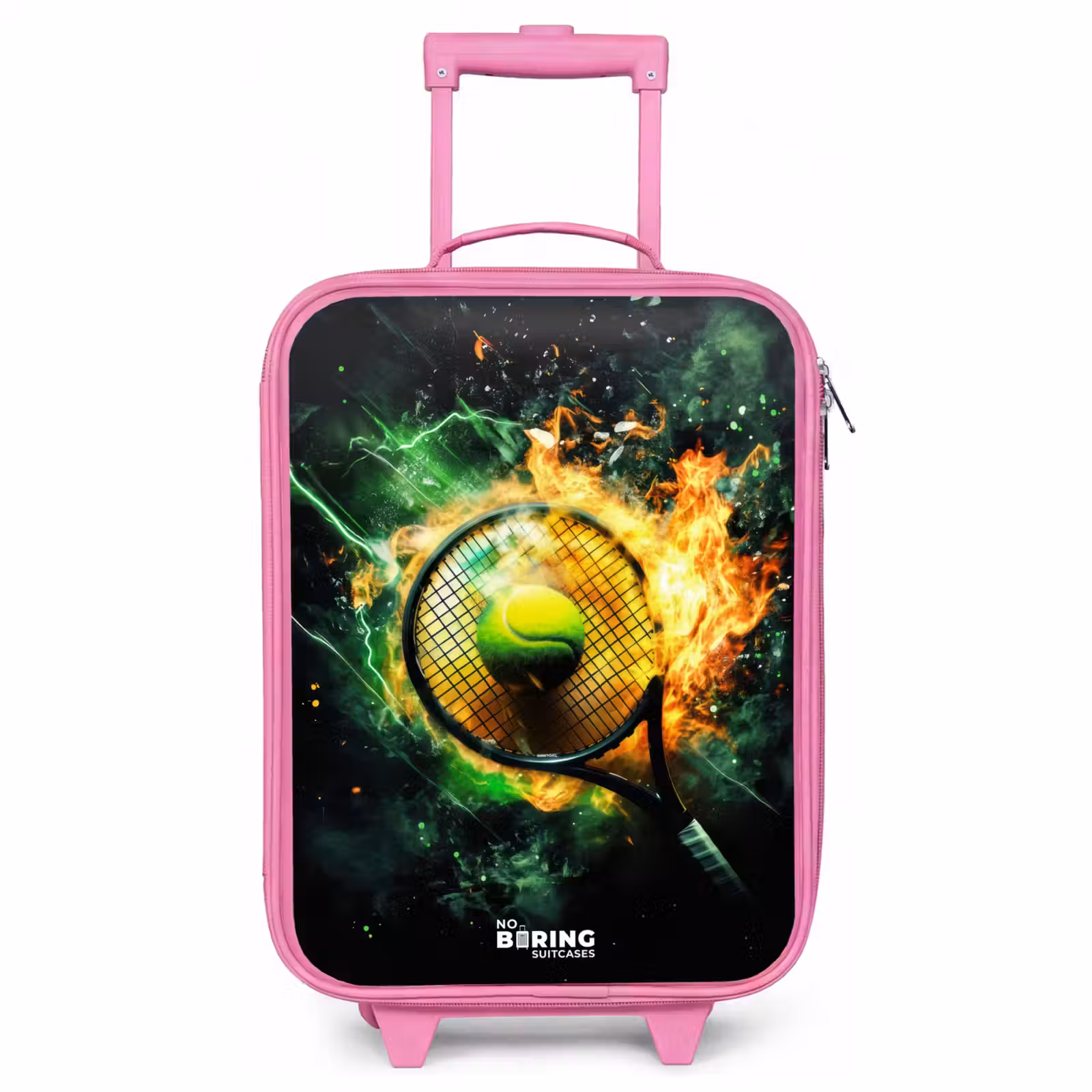 Children's suitcase - Pink - Tennis ball in flames on powerful smash — 1