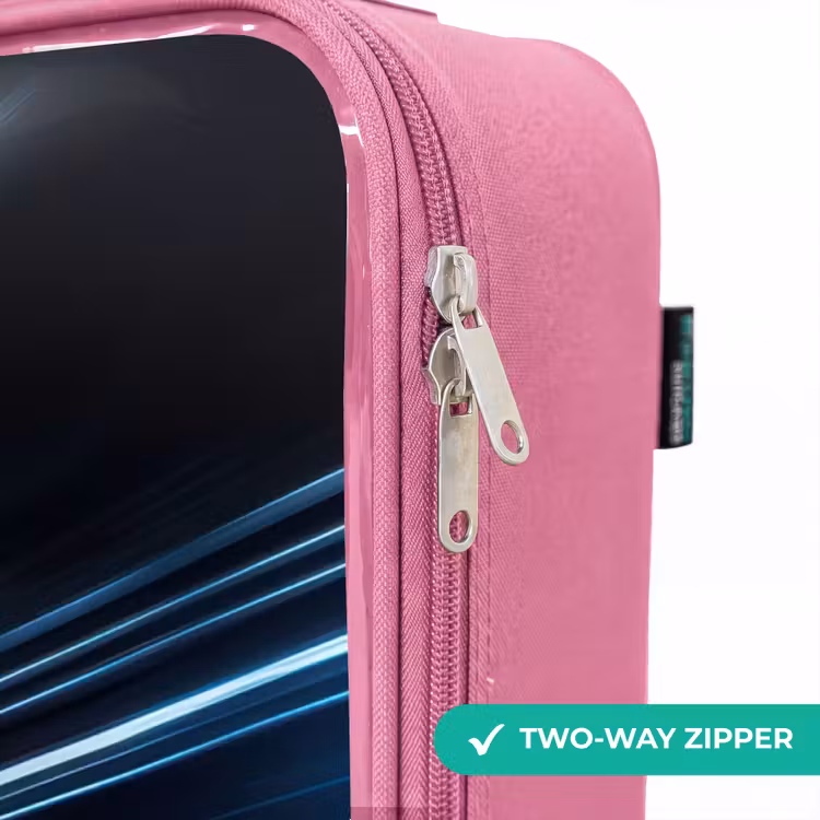 Children's suitcase - Pink - Green supercar flashes through neon lights — 4