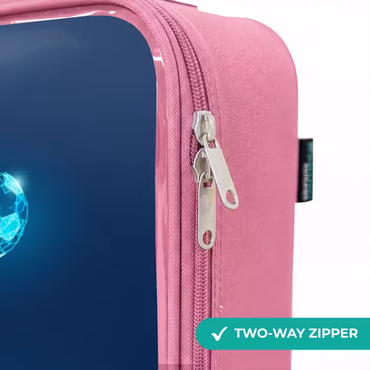 Children's suitcase - Pink - Omake in blue neon soccer — 4