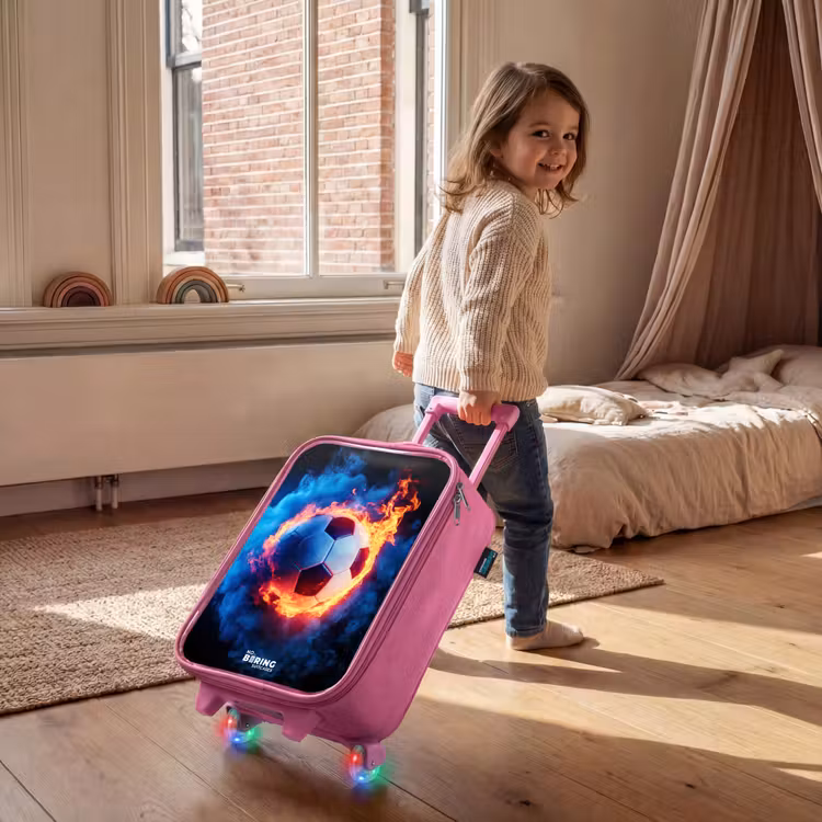 Children's suitcase - Pink - Soccer on fire and ice — 2