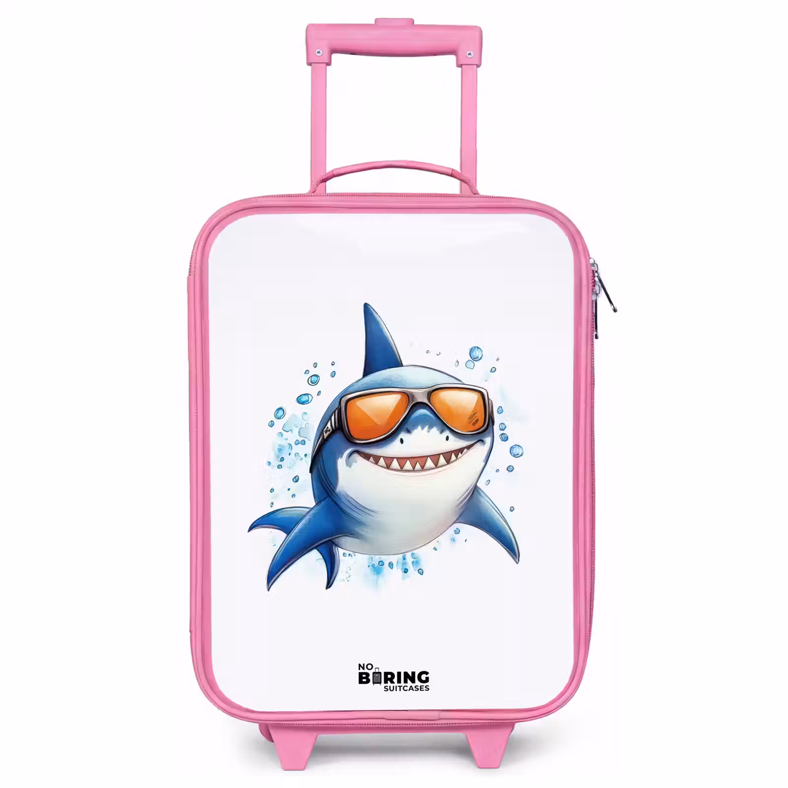 Children's suitcase - Pink - Cool shark with sunglasses in the water — 1