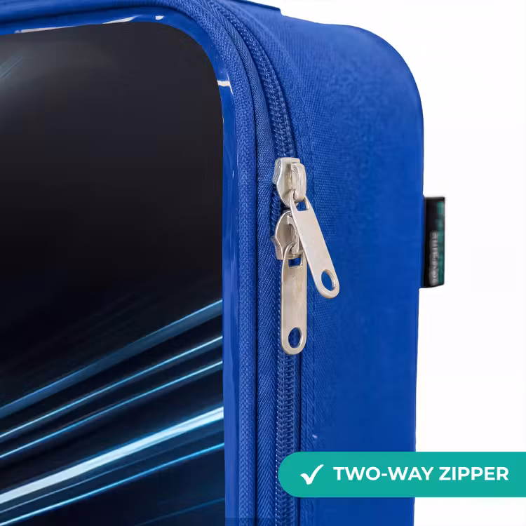 Children's suitcase - Blue - Green supercar flashes through neon lights — 6